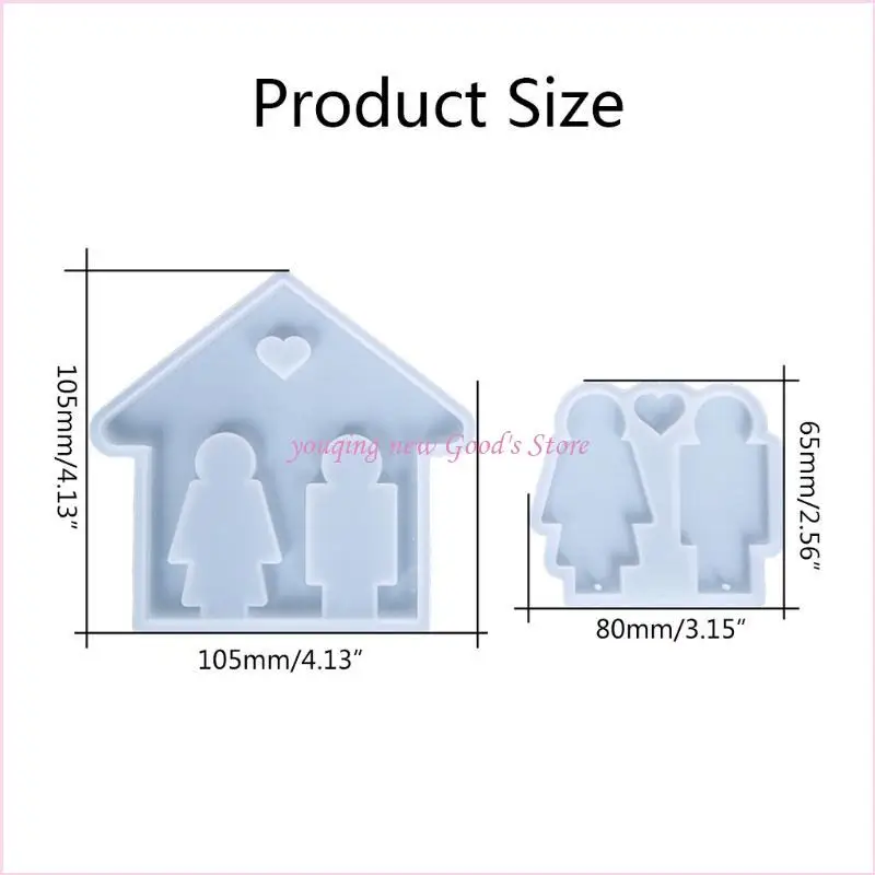 57QA زوجان لسلسلة المفاتيح المعلقة على الحائط من السيليكون لحرف هدية عيد الحب #6