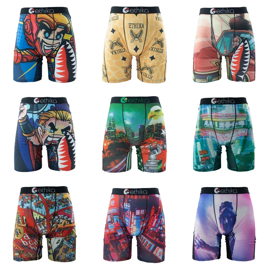 ETHIKA, 1 Uds., ropa interior para hombre, Boxershorts sexis, bañadores transpirables para hombre, calzoncillos de talla grande S-3XL para hombre, calzoncillos de natación, Boxers para hombre