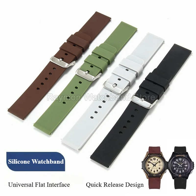 Watch Bracelet Dainty Odor Resistant Liquid Silicone Replacement Watchband for Vacheron Constantin Tudor Hamilton Casio Longines