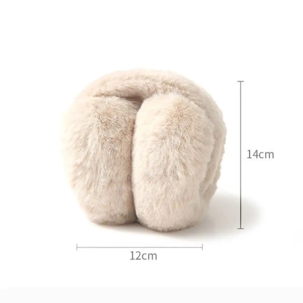 Portable Winter Warm Soft Plush Earmuffs Ear Warmer Cold Protection Foldable Earflaps Women Men Faux Fur Ear-Muffs