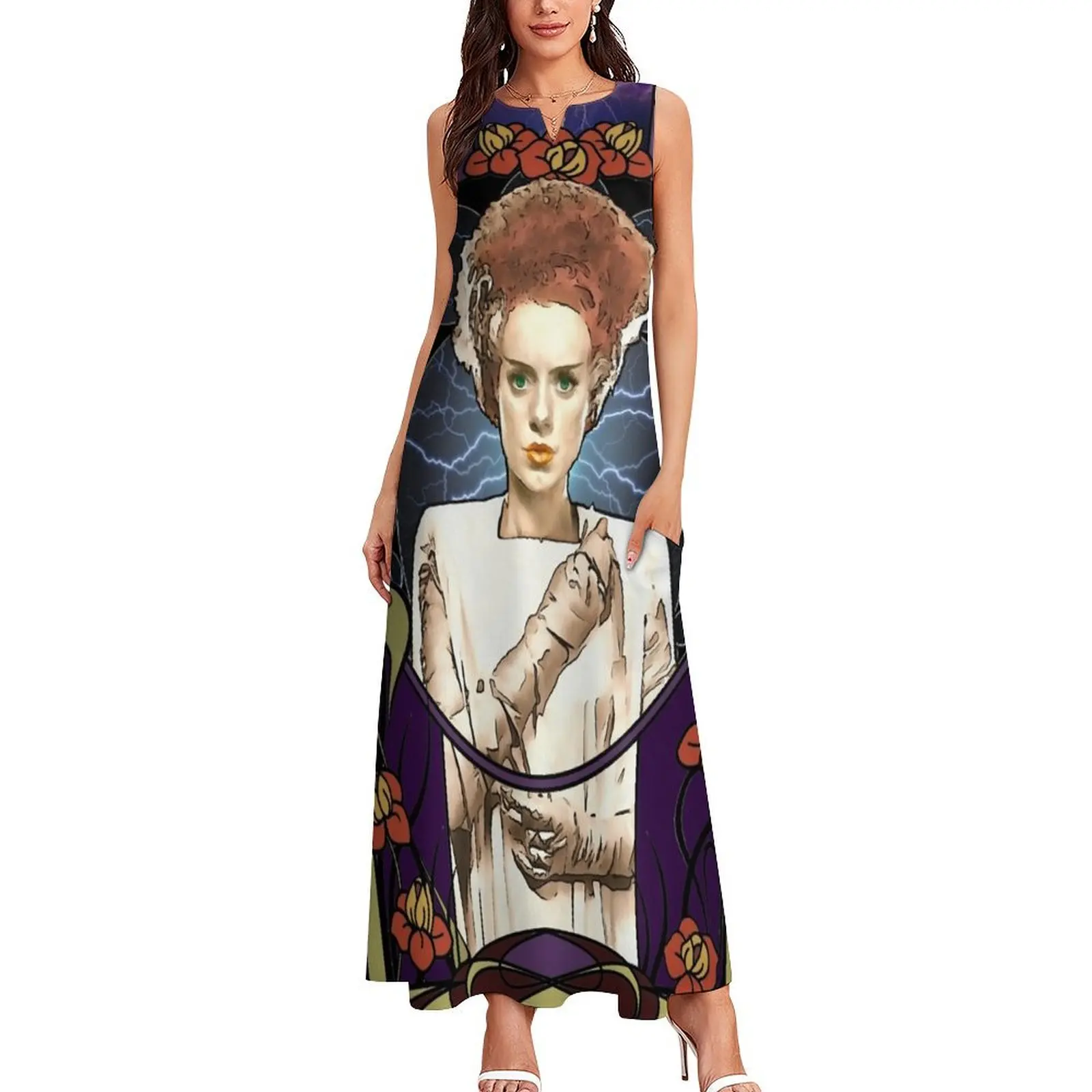 Bride of Frankenstein Long Dress loose women's dress summer dress