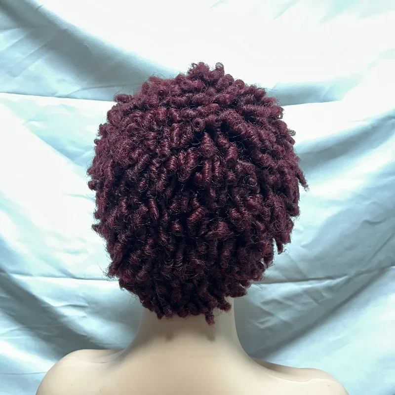 6 Zoll 99J Kurze Lockige 12A Echthaar 13x4 Lace Frontal Perücke, Kinky Curly Glueless Perücken für Schwarze Frauen, Alltagsgebrauch – Detail 3