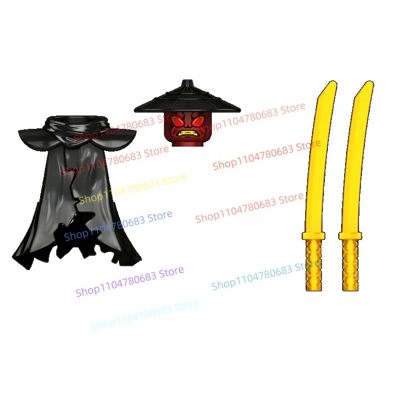 Bloques de construcción MOC H2027 H2028 H2029 H2030 H2031, modelo de ensamblaje de minifiguras Ninja, accesorios de dibujos animados de Anime, juguete para regalo coleccionable