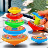 Kids Spinning Top Gyro Folding Spinning Top Toys Stacking Battle Gyro Toy Colorful Launcher Rotating Toy Party Birthday Gift