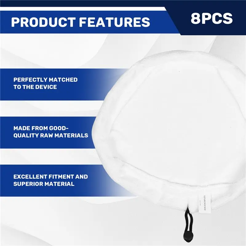 8Pcs Microfibre Cloth Cleaning Pad For Steam Cleaner Floor Mop Steamer Cleaner Triple-Cornered Replaceme Top-Rated