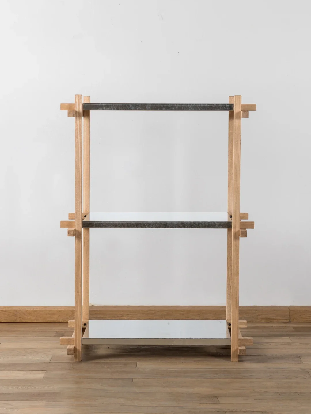 Nordic combination decorative shelves, solid wood soft partition display racks, middle island cabinets, product shelves