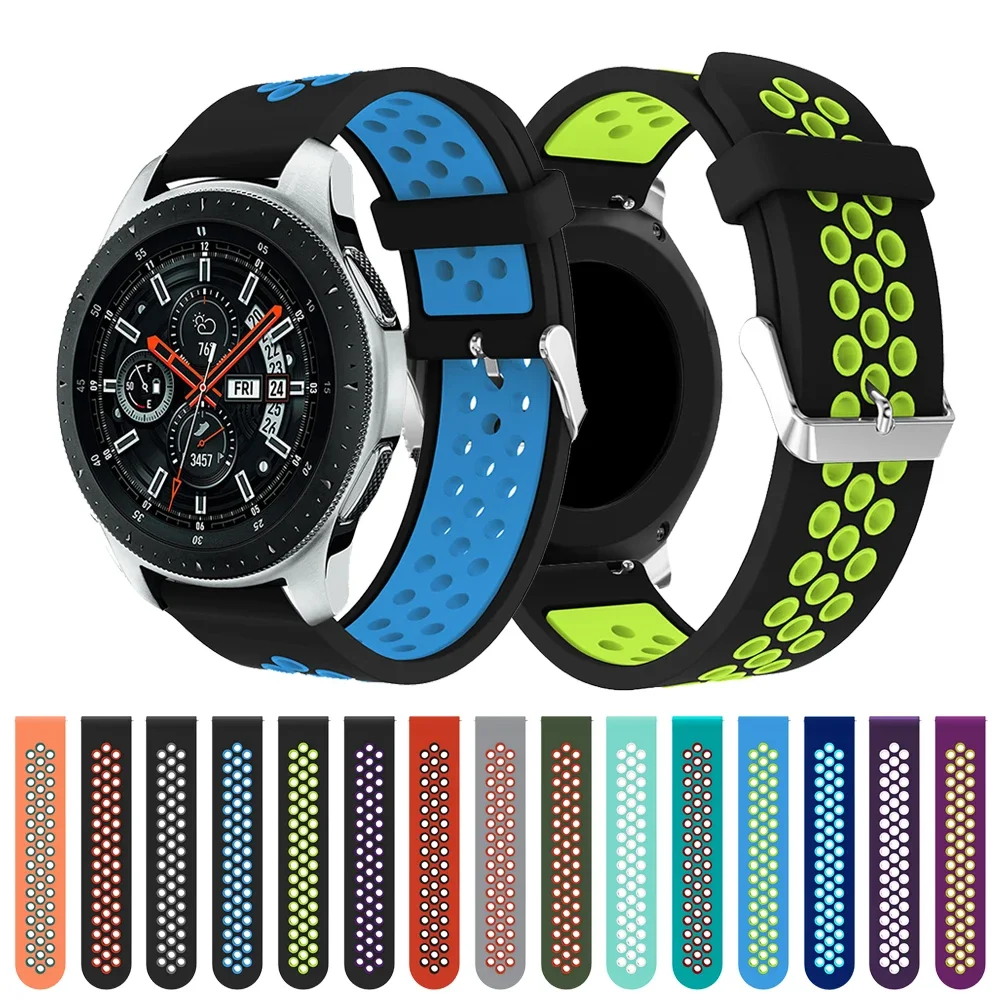 hole circular Silicone Watch for Samsung Galaxy Watch 46mm version Watch Replacement Bracelet Band Strap for SM-R800 Top Quality