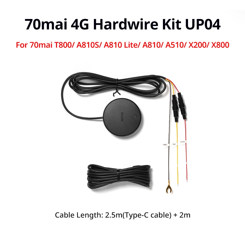 70mai 4G Hardwire Kit UP04 für 70mai T800 A810S A810 A510 X800 X200 4G LTE Modul Fernbedienung Live-Streaming 70mai UP04