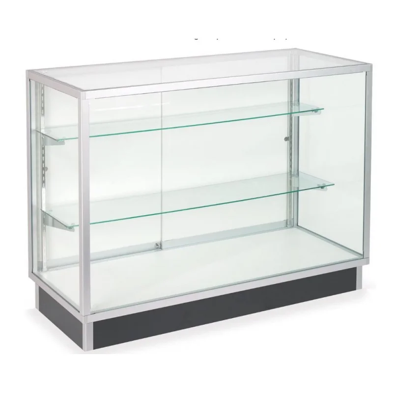 custom，70 inch Retail Store Glass Counters Smoke Shop Glass Display Cabinets with Lock and Led Lights Display