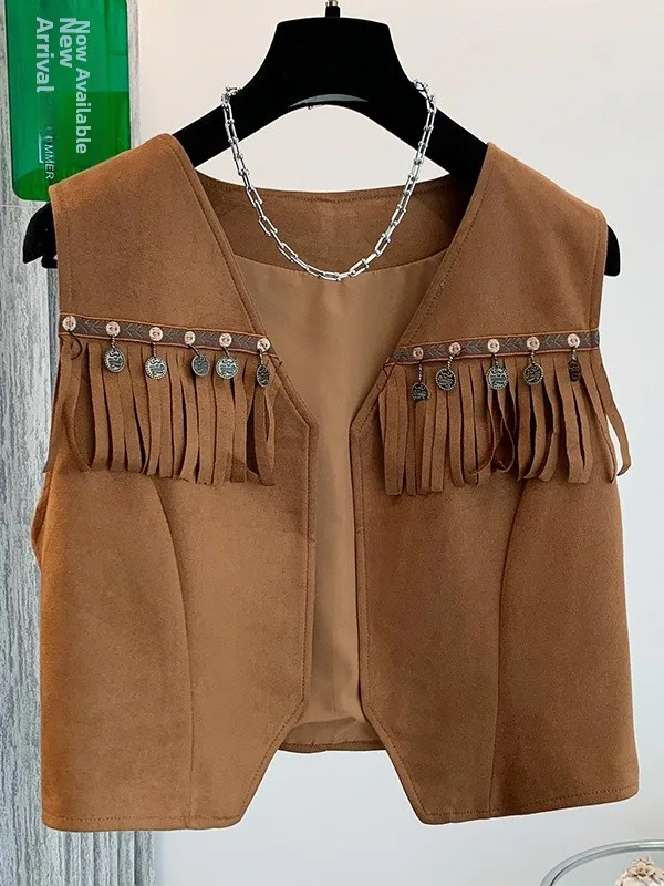 

Женский открытый кардиган с кисточками и фотографиями для путешествий, верхняя одежда ort Sve round Ne Pure Color, универсальный Sle