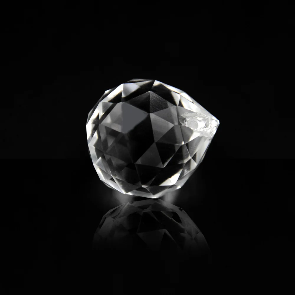 15MM 1 Piece Clear Glass Prism Parts Crystal Feng Shui Ball Crystal Faceted Ball For Lighting/wedding Room/window Decor