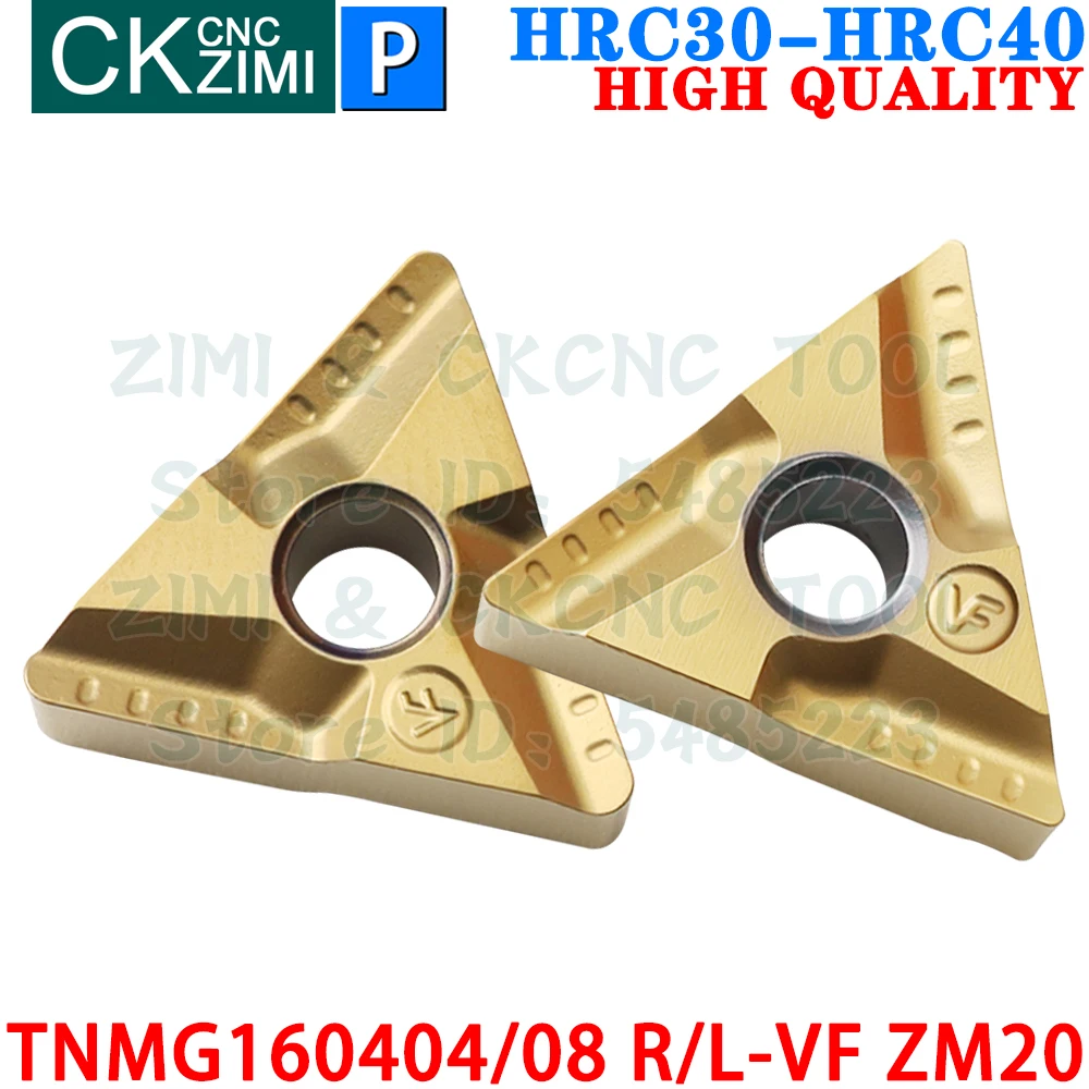 TNMG160404R-VF TNMG160404L-VF TNMG160408R-VF TNMG160408L-VF ZM20 Inserti in carburo Scanalatura scanalata Strumenti per inserti di tornitura TNMG1604 TNMG 1604 R/L VF CNC Utensili da taglio per fresatura