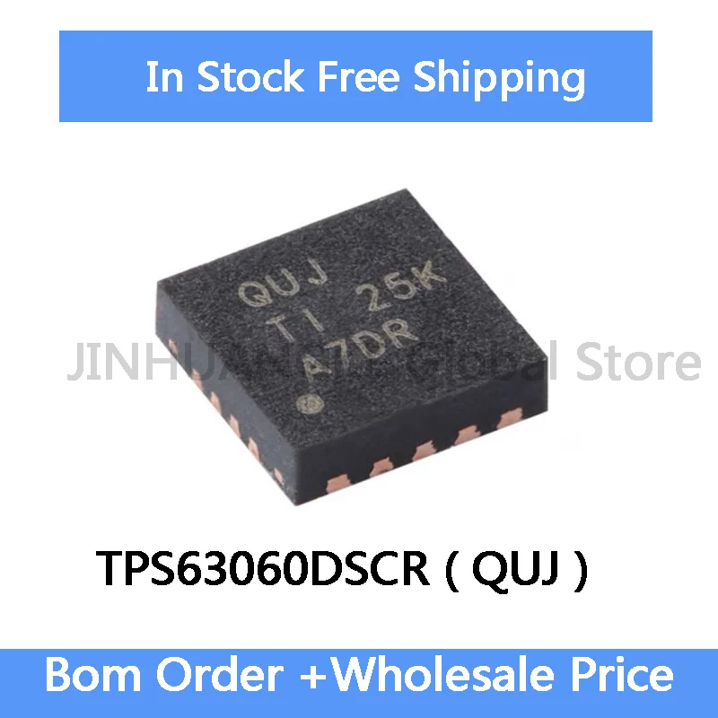 5Pcs TPS63060DSCR TPS63060 QUJ WSON-10 buck boost converter chip IC Chip in Stock Wholesale