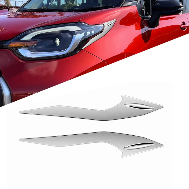 Автомобильные фары, накладка на веко для бровей, наклейка на крышку, Стайлинг автомобиля из нержавеющей стали для Toyota Sienta 2024