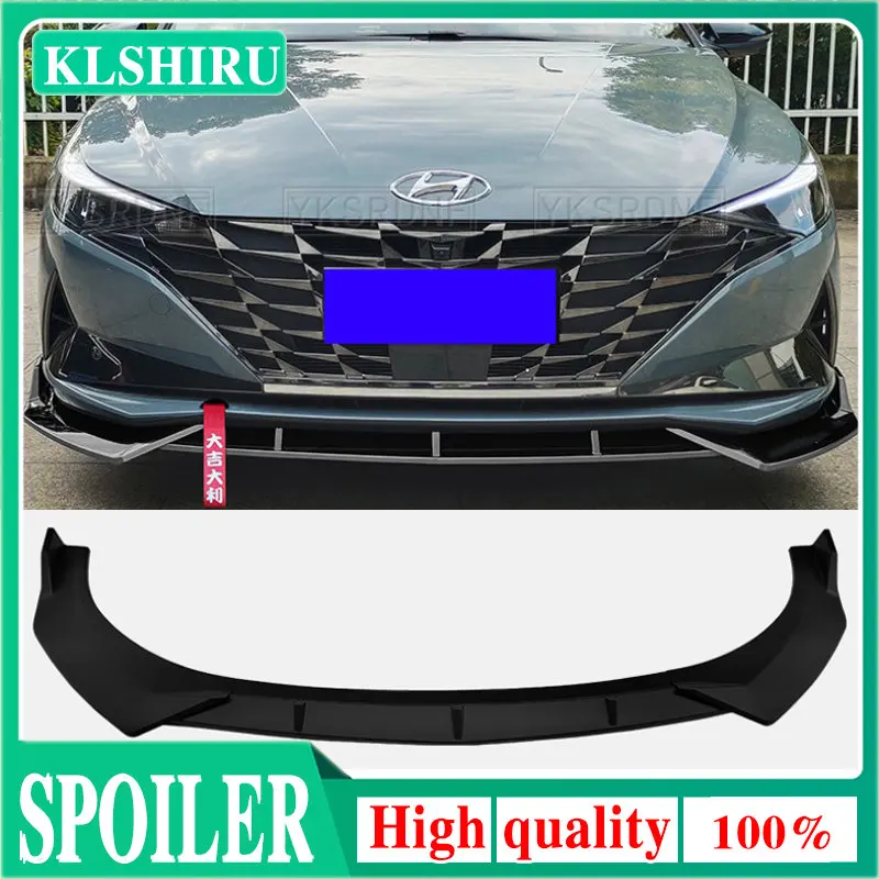 For Hyundai 7Th Elantra Avante CN7 2020 2021 2022 Front Spoiler Front Diffuser Bumper Lip Body Kit Accessories