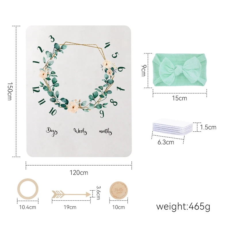 赤ちゃんのための毎月の成長毛布,成長マット,布,写真アクセサリー