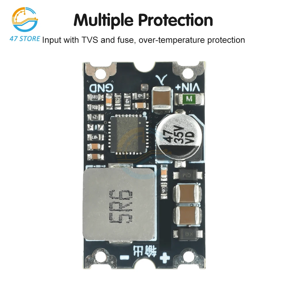 DC-DC Step Down Converter Module 6-35V Input, 5V/12V 8A Output Thermal Protection for Car Charger LED Driver Power Supply
