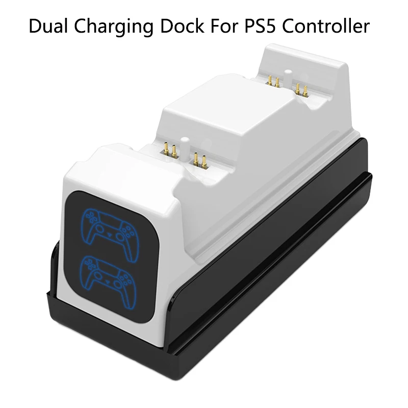 LED 표시기가 있는 듀얼 컨트롤러 충전 스탠드, 플레이스테이션 5 컨트롤러 충전기 스테이션, PS5 게임패드용 듀얼 충전 독