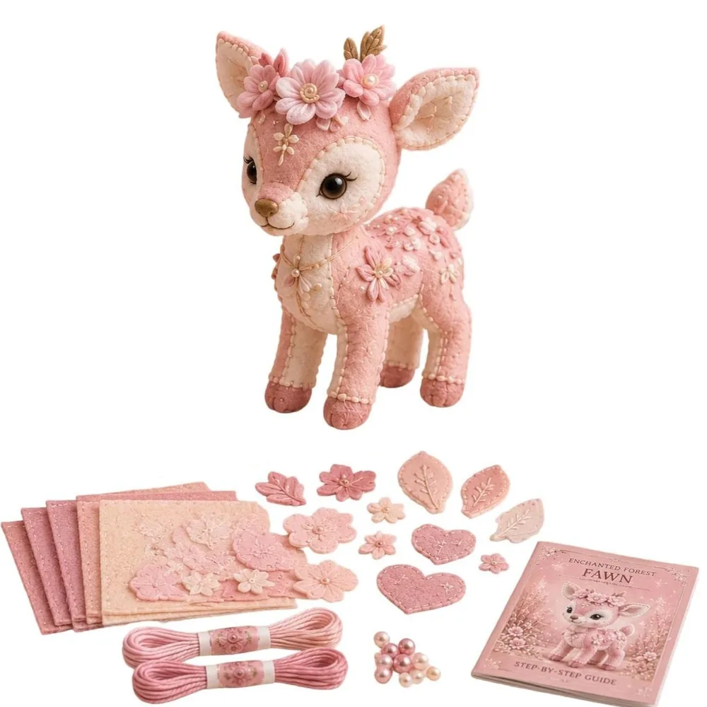 Floral Fabrics Animal Patchwork Set Creative Design Hanging Kit DIY Sewing Kit Home Decoration Material Pack Fabric Sewing Kit