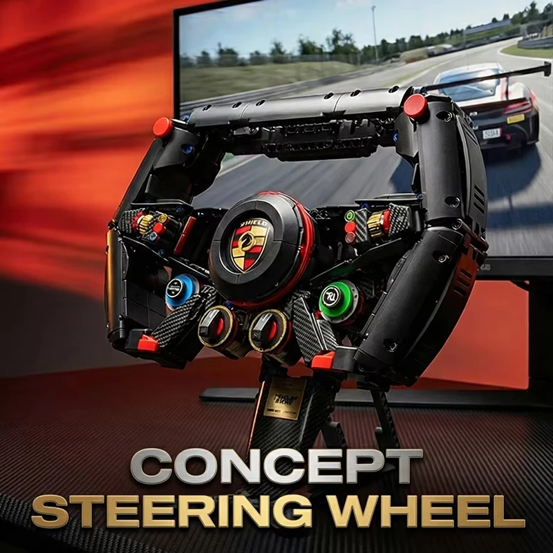 

1221pcs Steering Wheel Building Blocks Set Super Cars Parts Model Kit STEM Toys MOC Educational Toy for Adults Kids Boys Gifts