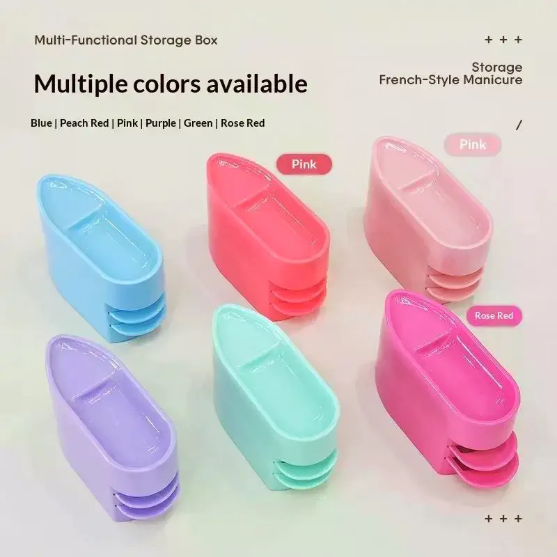 1Pcs Manicure Storage Case Double Layer Nail Glitter Powder Recycling Box Sequin Collect Box Dip Powder Rhinestone Container