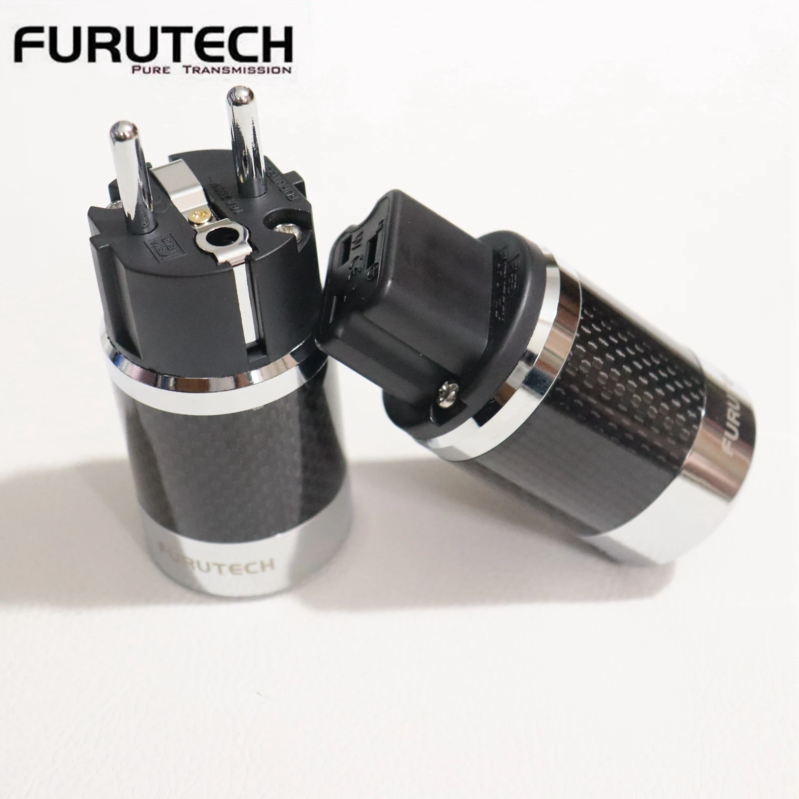 Furutech-Conector De Alimentação Genuine, Ródio Plug Banhado Para Cabo De Alimentação De 6-18mm, HiFi Fibra De Carbono, Iec, FI-52 R 20 Amp, C19