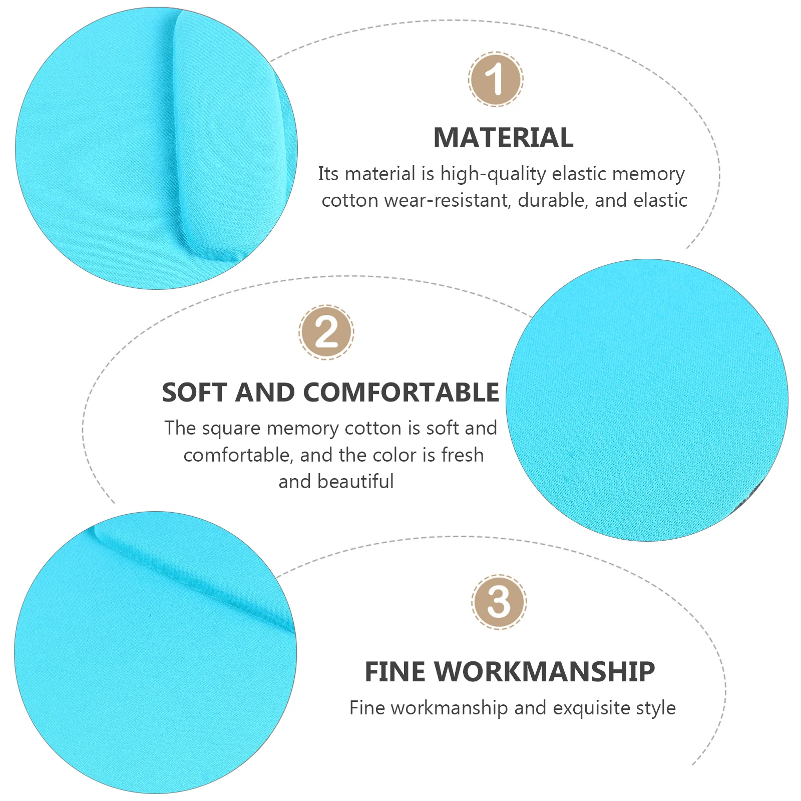 

1 шт., подставка для запястья, хлопковый коврик для мыши с эффектом памяти, противоскользящий удобный коврик для подушки для офисного игрового использования, коврик для мыши