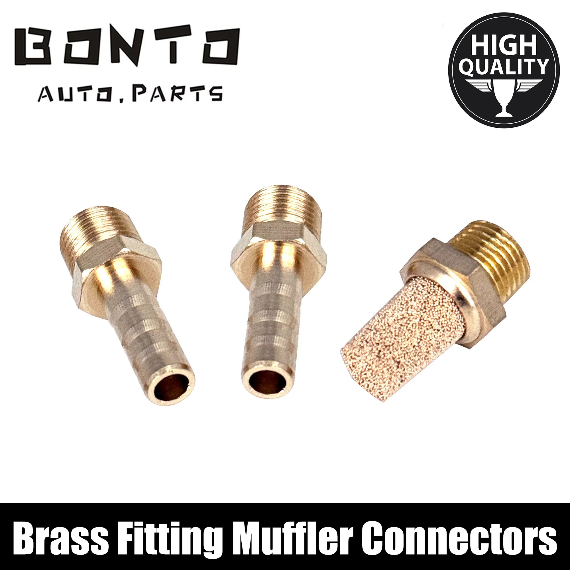 BONTO  Brass Connectors Fittings Sintered Air Vent Muffler For Electronic Boost Control Solenoid Valve