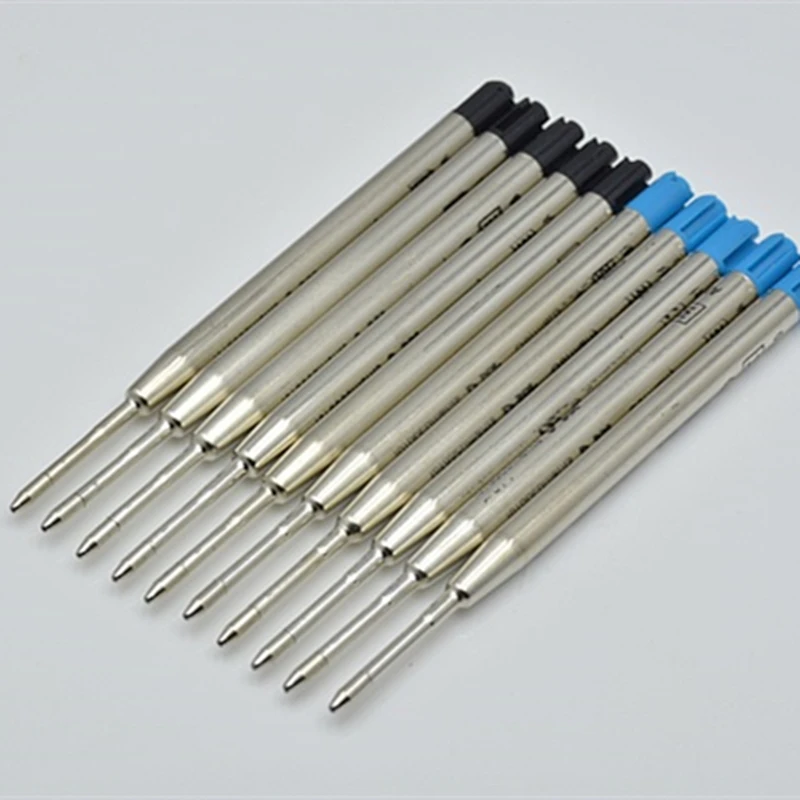 Wholesale price 10pcs Blue / Black MB Ballpoint Refill stationery write smooth pen accessories