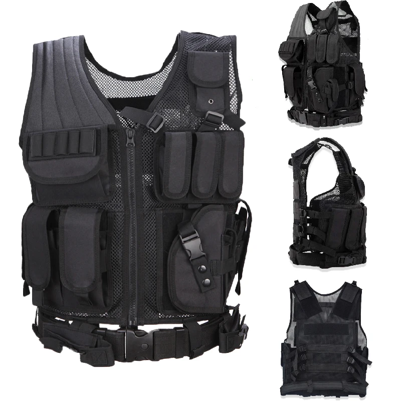 

Outdoor War Game Equipment Military Hunting Tactical Vest Air Gun Color Bullet Shooting Training Combat Safety Protection Vest