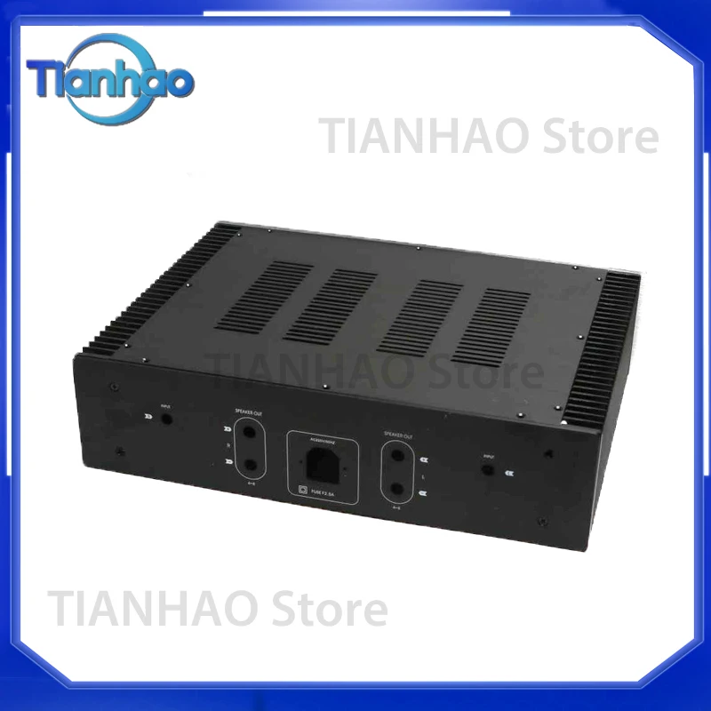 All Aluminum Standard Amplifier Chassis Box Enclosure for DIY Projects with Cooling Holes 430 x 110 x 312 mm Amplifier Case