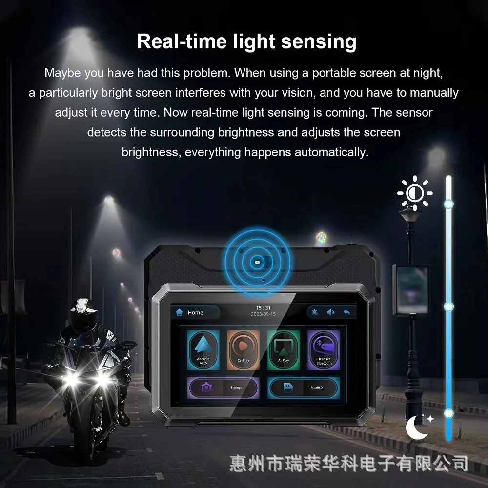 Carplay for Motocycle GPS Screen Para Wireless Android Auto Navigatore Per Motorcycle browser 7 Inch Waterproof Navigation