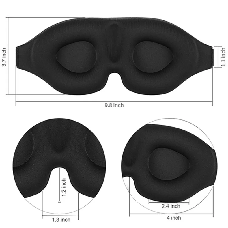 3D Sleep Mask Natural Sleeping Eye Mask Eyeshade Cover Shade Eye Patch Women Men Soft Portable Blindfold Travel Eyepatch