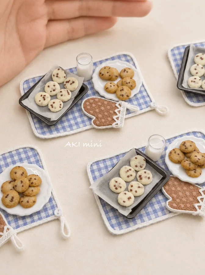 Cute Miniature Dollhouse Tea Party Set Clay Mooncake Rabbit Bread Cake Breakfast for Mini Kitchen Accessories DIY Food Toys Gift
