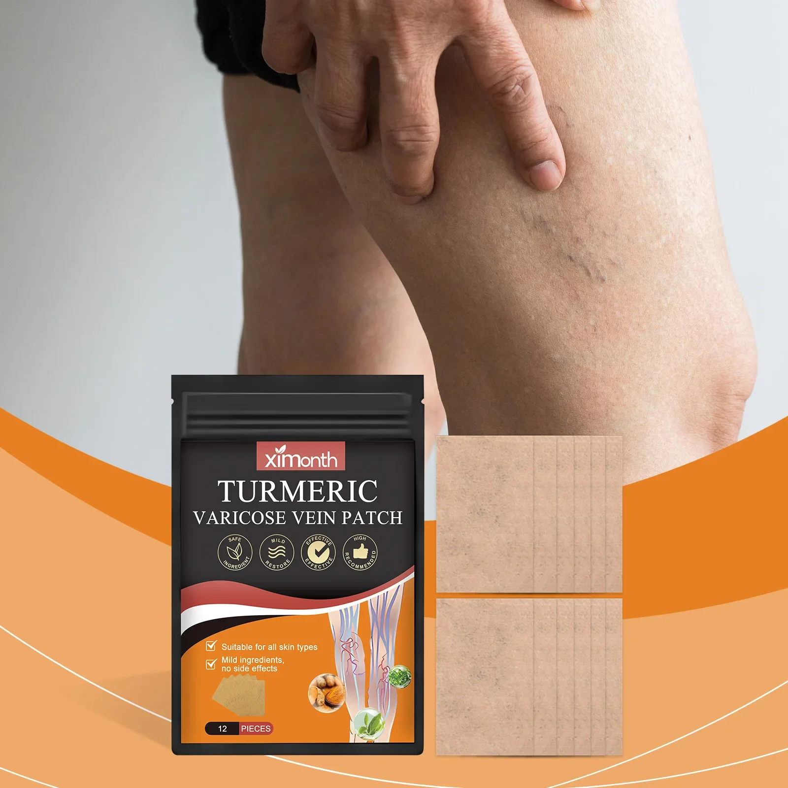 

Varicose Vein Treatment Patch for Leg Pain and Swelling Cream Promotes Metabolism and Smooth Blood Circulation Patch
