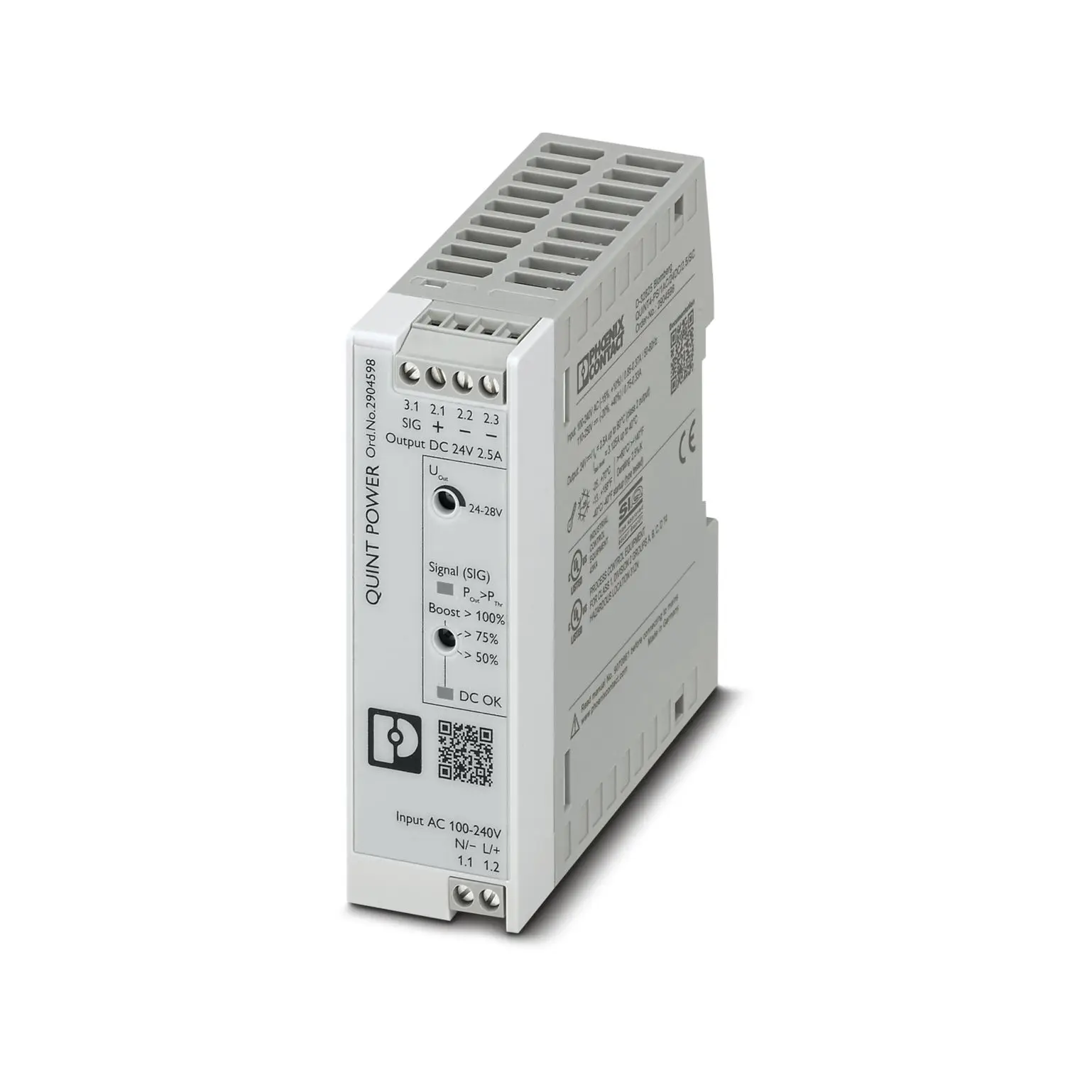 

Новый блок питания 2904598 QUINT4-PS/1AC/24DC/2,5/SC