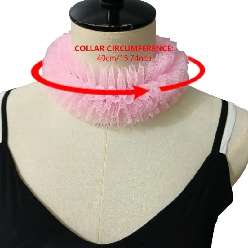 Classical Elisabethan Neck Ruff Falso Falso Fuffle Fuffled Polfo Set per eventi cosplay e rievocazioni storiche