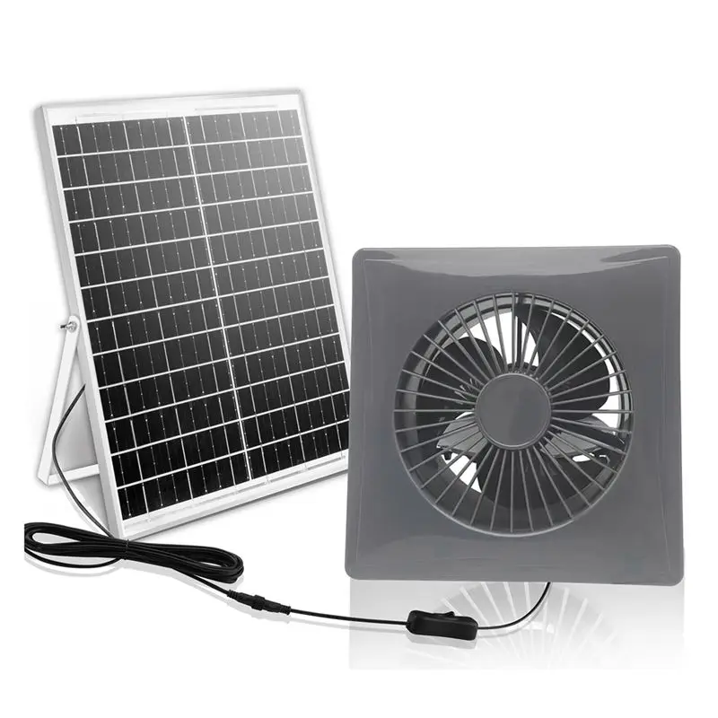 

M02K-New Energy 4-Inch High-Speed Solar Silent Fan With 8W Panel Shed Solar Exhaust Fan For Chicken Coops,Greenhouses,Sheds A