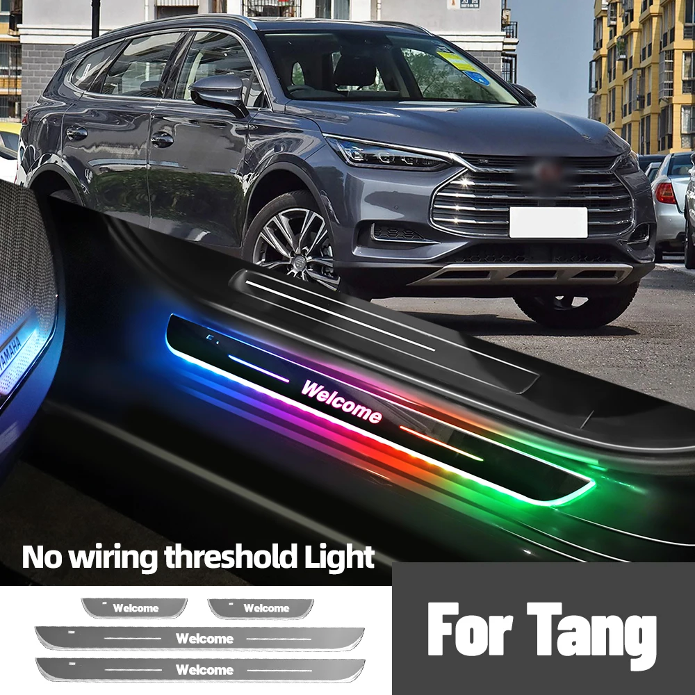 

For BYD Tang 2015-2023 2017 2019 2020 2021 2022 Car Door Sill Light Customized Logo LED Welcome Threshold Pedal Lamp Accessories