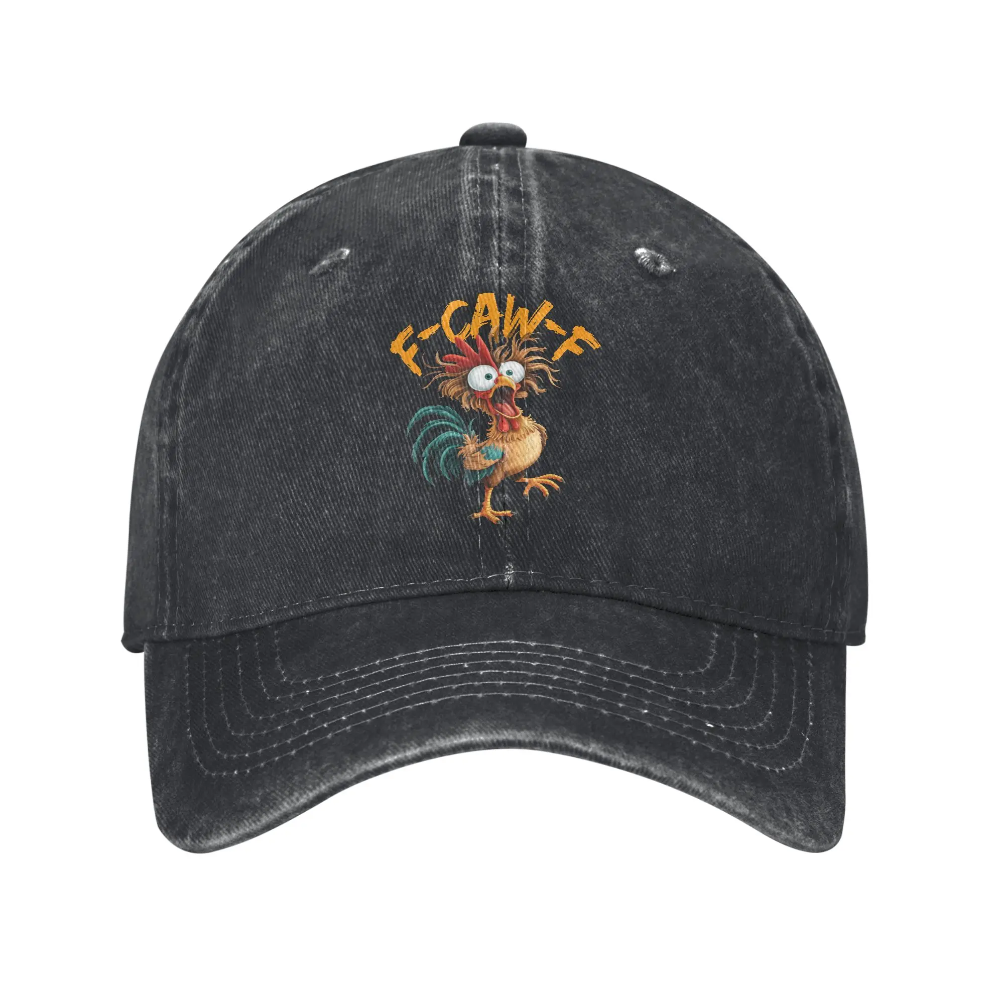 F Caw F Rooster Funny Bird Chicken Whisperer Fawk Sun Baseball Cap  Couple Design Trucker Hat Summer y2k Kpop Rock Snapback Cap
