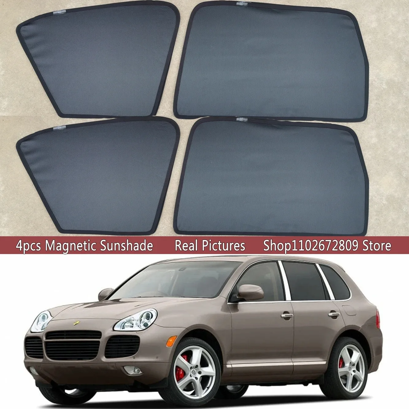

Magnetic Car Sunshade Shield Front Windshield Frame Curtain Sun Shades For Porsche Cayenne 955 GTS 2006 - 2009 2007 Accessories