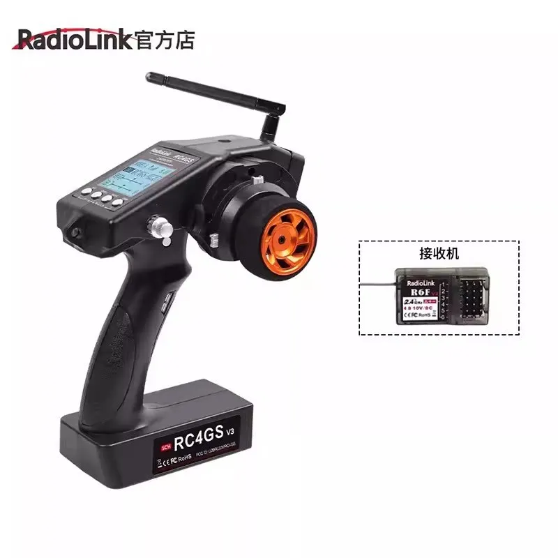 Rc4gs V3 2.4g 4 Channel Rc Remote Controller With R6f High Voltage Gyro Receiver For Rc Car Boat Truck Hobby Enthusiasts