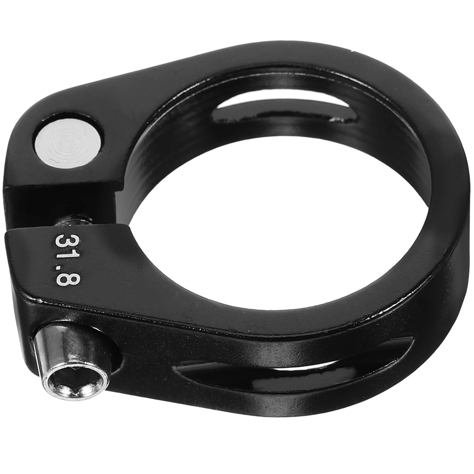 

31.8mm Black Aluminum Alloy Seatpost Clamp Design Hollow Saddle Tube Collar Compatible for Foldable Road