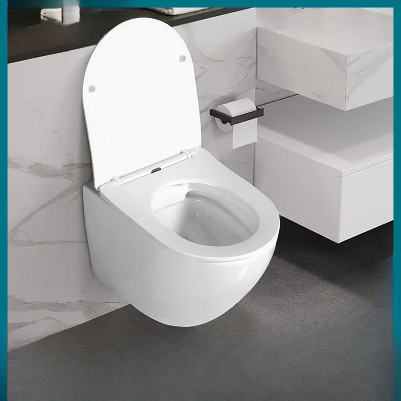 Household wall mounted integrated fully automatic flip color toilet wall mounted wall row hotel toilet