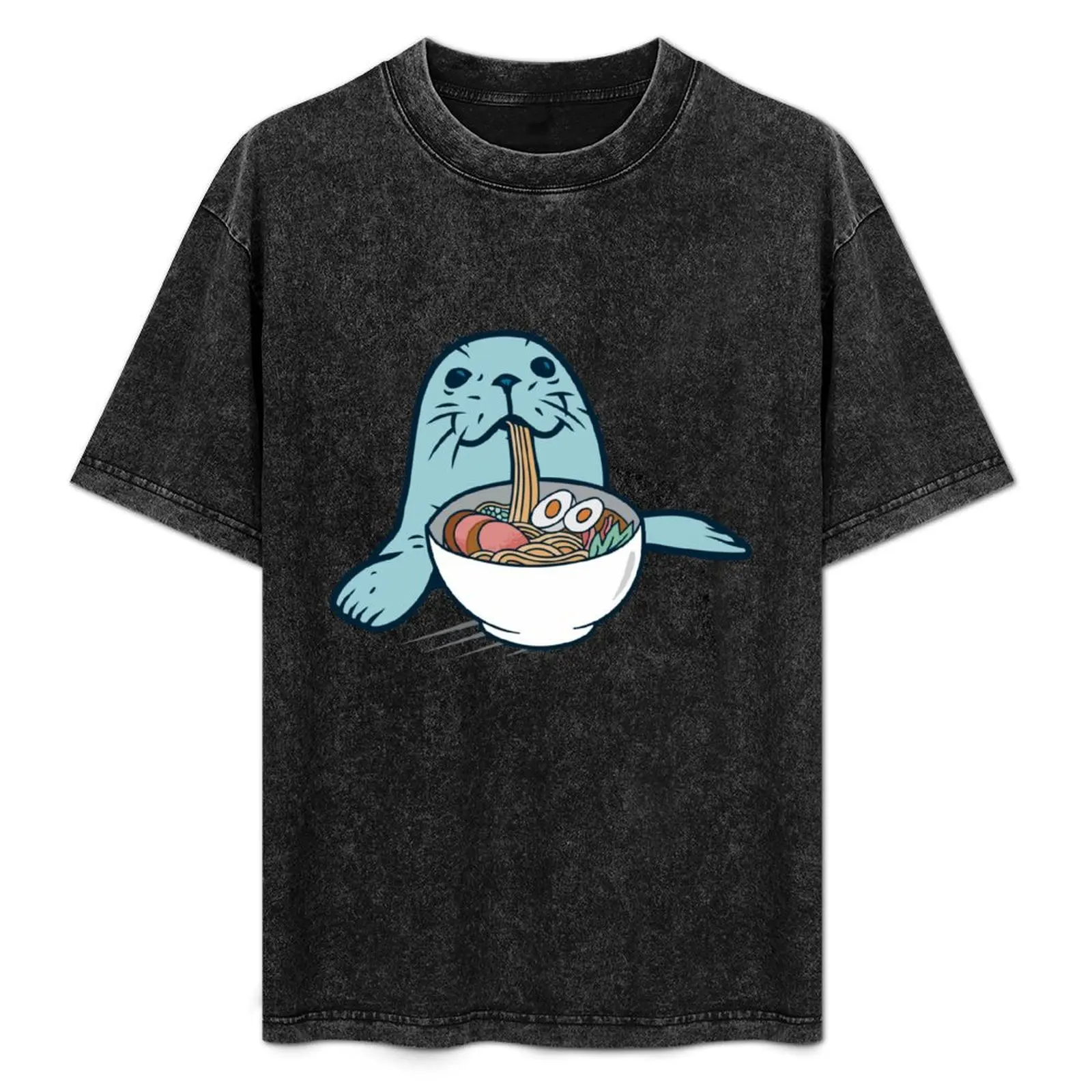 

Seal Japanese Food Design for a Ramen Soup Lover T-Shirt Trendy Pattern T-Shirt for Men