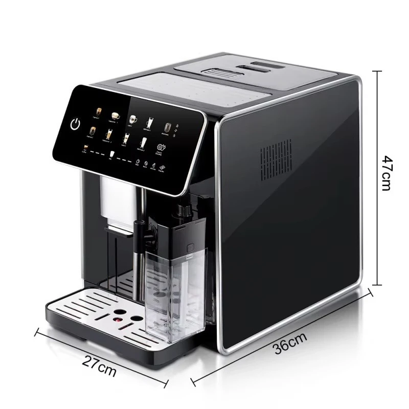Fully Automatic Coffee Machine Self-cleaning Function Integrated Milk Frother DIY Latte Plastic