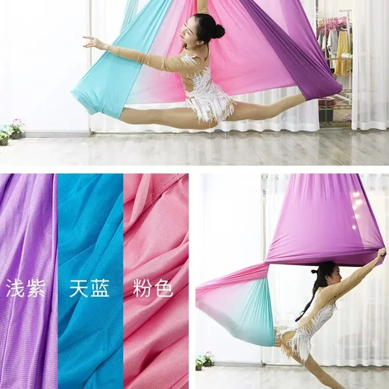 Гамак Для Отдыха Aerial Yoga Hammock Two-point Fixed Gradient Hammock Cloth Yoga Studio Selling Anti-gravity Yoga Hammock Set