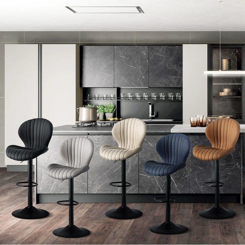 2 件套 Modern Bar Stools Luxury Dining Chairs Kitchen Living Room Chair Table Highchairs Hotel Backrest Rotatable Bench Home Furn