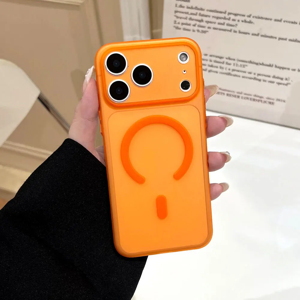 

For iPhone 17 Pro Max/17 Pro/Air/17 Magnetic Case Translucent Matte Full Camera Protection