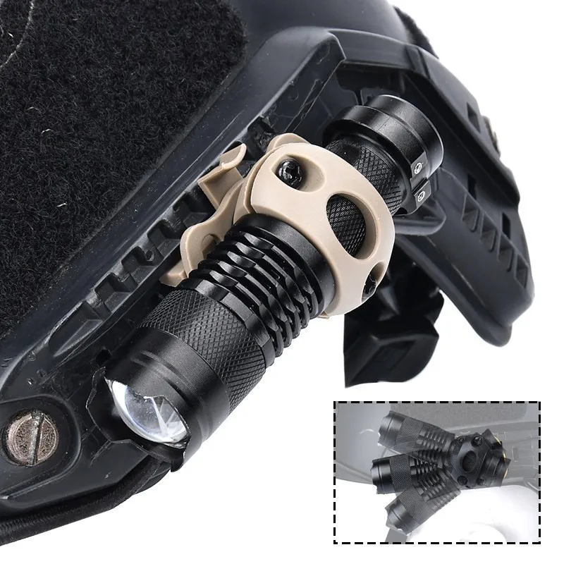 Wadsn Tactical Helmet Strobe Light Telescopic zoom Military Helmet Flashlight Clamp Adaptor Airsoft Hunting Weapon Scout Light